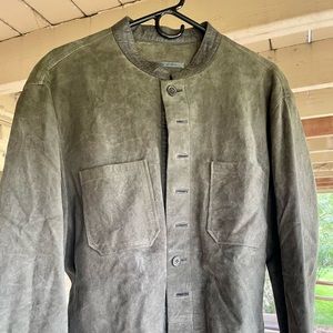 Olive green velvet jacket
